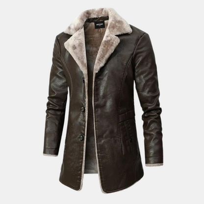 Brandon - men's winter leather jacket.