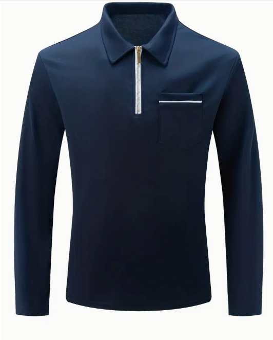 RALPH POLO - Stylish Long Sleeve Zipper with Pocket men (Italian design)